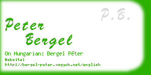 peter bergel business card